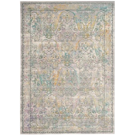 SAFAVIEH 8 x 10 ft. Mystique Power Loomed Large Rectangle Area Rug, Grey and Multi MYS925R-8